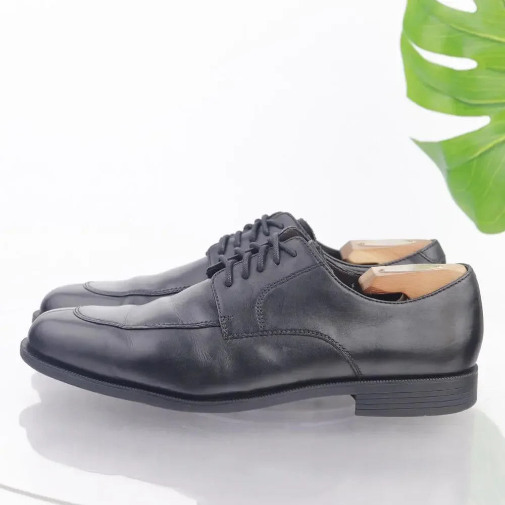 Cole Haan Mens Oxfords Size 10 M Black Leather Split Apron Toe Derby Dress Shoes